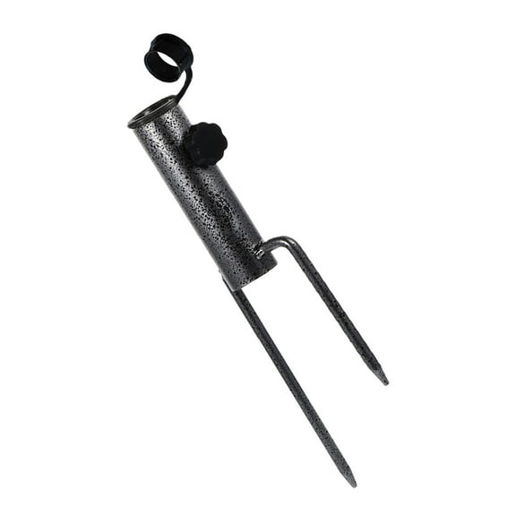 Worgeous  Parasol Insert Anchor Stake for Umbrella Outdoor Stand Garden Base Tube Holder Black