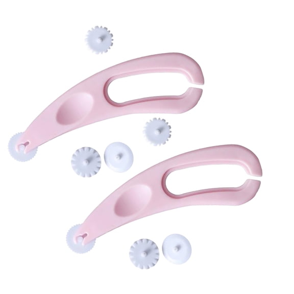 Worgeous Pink Cake Baking Roller Reusable Plastic Tool for Making Desserts Perfect for Small Cakes Fondant Birthday Cakes 2 Sets