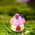 thumbnail image 1 of Worgeous Pink Miniature Mushroom House Ornament for Fairy Gardens and Home Decoration Made of EcoFriendly Resin, 1 of 8