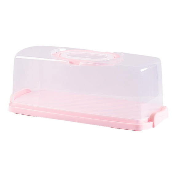 SWETRACE Toast Bread Storage Box Pink Plastic 1Pack 14.2X6.1X5.1in