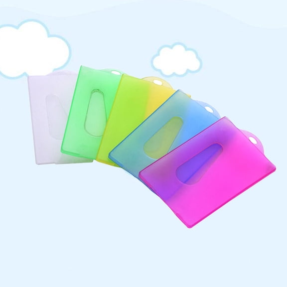 Phenofice Card Protectors Random Color Employee Badges Home 20Set 3.7 x 2.2 x 0.16in