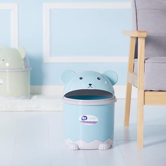 Worgeous Plastic Cartoon Animal Trash Can Desktop Trash Can Tiny Garbage Can Lovely Garbage Can