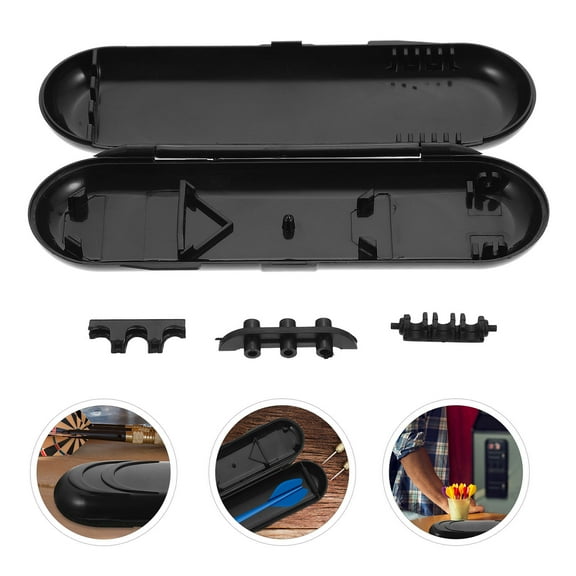 CIMAXIC Dart Supplies Game Case Holder Plastic Black Men Sports 1Pack