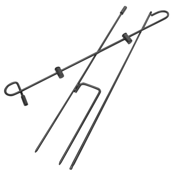 Worgeous Pole Holder Outdoor Garden Flag Hanger Poles Decoration Black