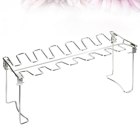 Worgeous Portable BBQ Grill Stainless Steel Foldable and Compact for Park Camping Silver 1PC