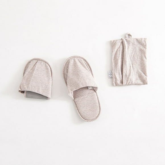Portable Folding Travel Slippers for Couples and Families Made of Cotton Pink for Travel and Home