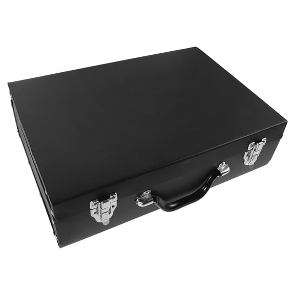 Worgeous Portable Tool Chest Heavy Duty Iron Storage Box With Handle Metal Organizer Portable Safe Box For Home Use