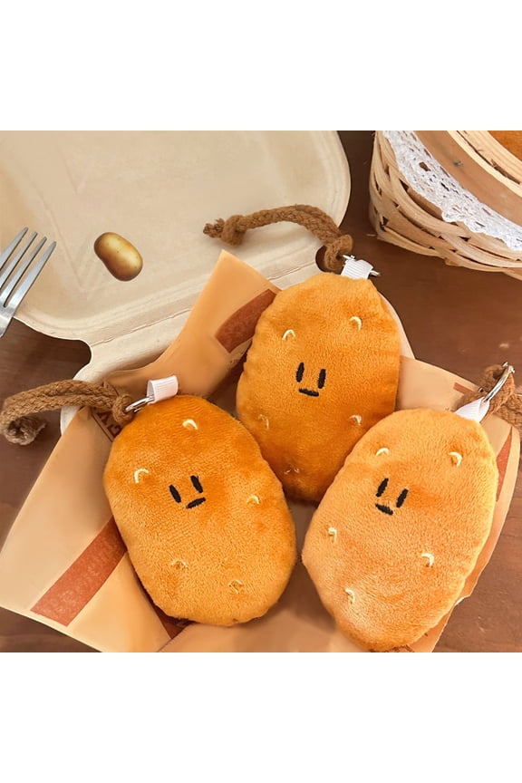 Potato Keychain Bag Charm Key Ring Plush Keychain Handbag Backpack Hanging Accessory