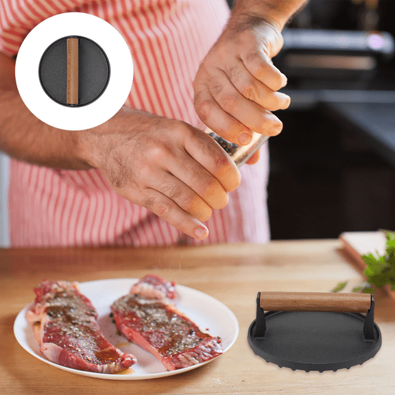 Phenofice meat press DIY Patties Press Tool Iron Kitchen Tools Grooves Design 1Set