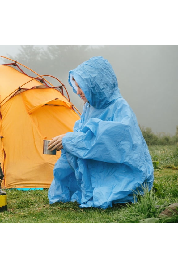 Outdoor Rain Poncho - Assorted Color, PVC, Moisture Resistant, Lightweight, 10Pcs