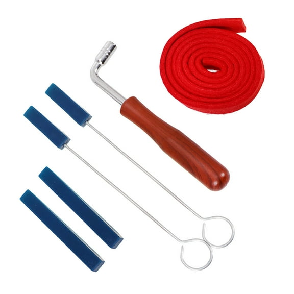 Worgeous Professional Piano Tuning Kit with Metal Hammer and Rubber Stoppers for Piano Adjustment Assorted Color 6 Pcs