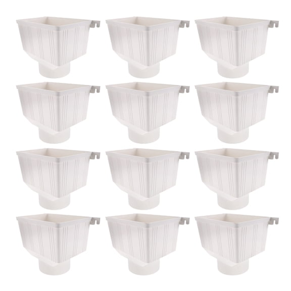 Worgeous  Rain Gutter Parts and Accessories Water Collection Barrel Outlet White