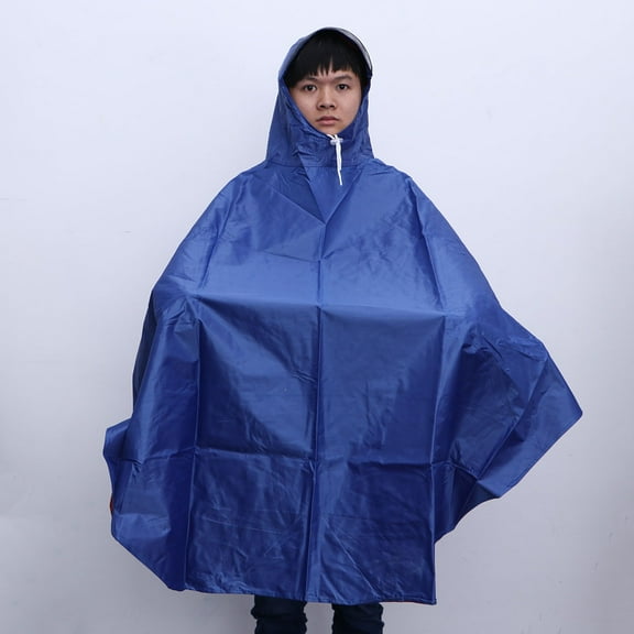 Worgeous Rain Poncho for Bike Riding with Sleeves Waterproof Women Blue