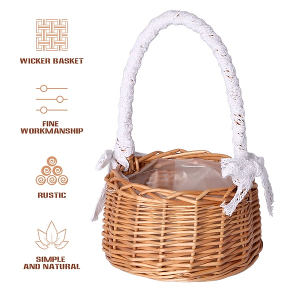 RENACLIPY Handmade Rattan Wicker Flower Basket Multi Home Decoration Plant Holder