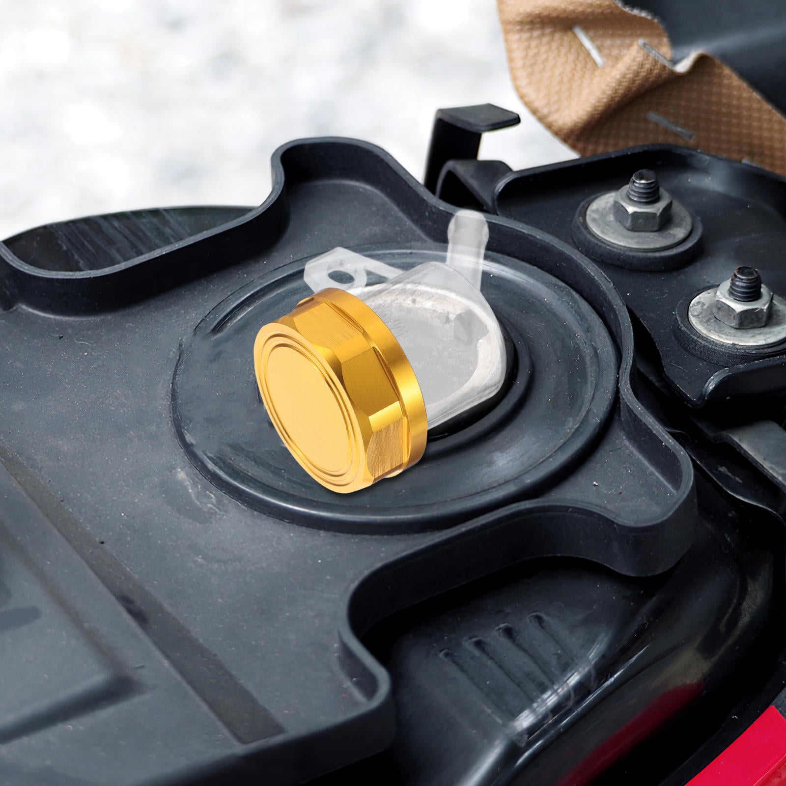 Worgeous Rear Brake Master Cylinder For Motorcycle And Dirt Bike Large Oil Reservoir With Cap Foot Brake Pump Hydraulic Brake System Modification Parts For Atv And Scooter