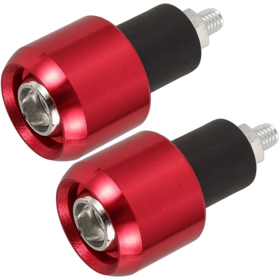 RENACLIPY Red CNC Machined Aluminum Motorcycle Handlebar End Plugs Protect Handlebars 1 Pair