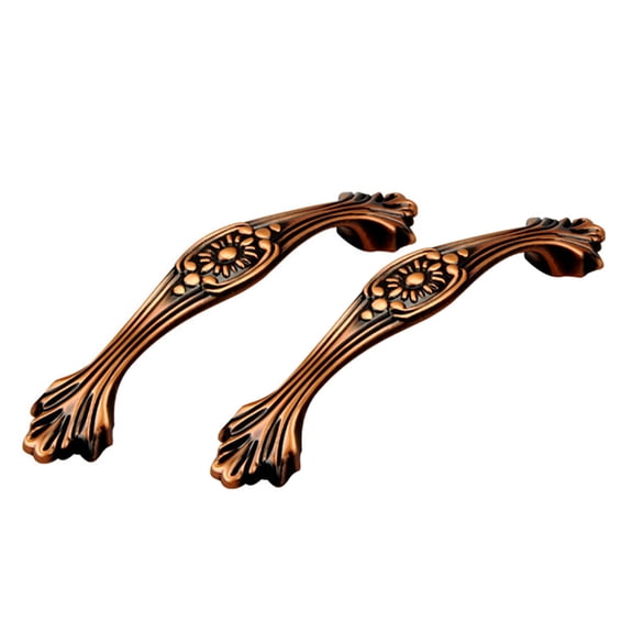 COSMOBETTY Red Zinc Alloy Cabinet Handles Solid Durable Drawer Knobs for Kitchen Home Bathroom  2pcs