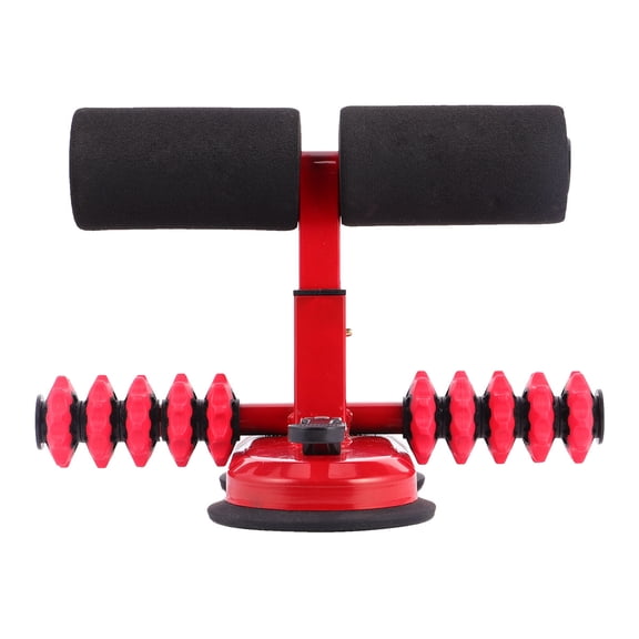 Worgeous Red Metal Situp Assist Device with Strong Suction Cups for Fitness Use durable and nonslip 1pc