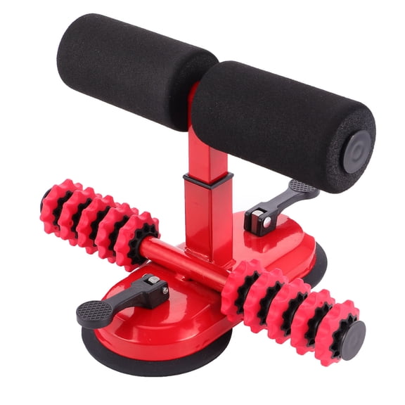 Worgeous Red Situp Assist Device Durable Fitness Equipment with Strong Suction Cup for All Smooth Floors