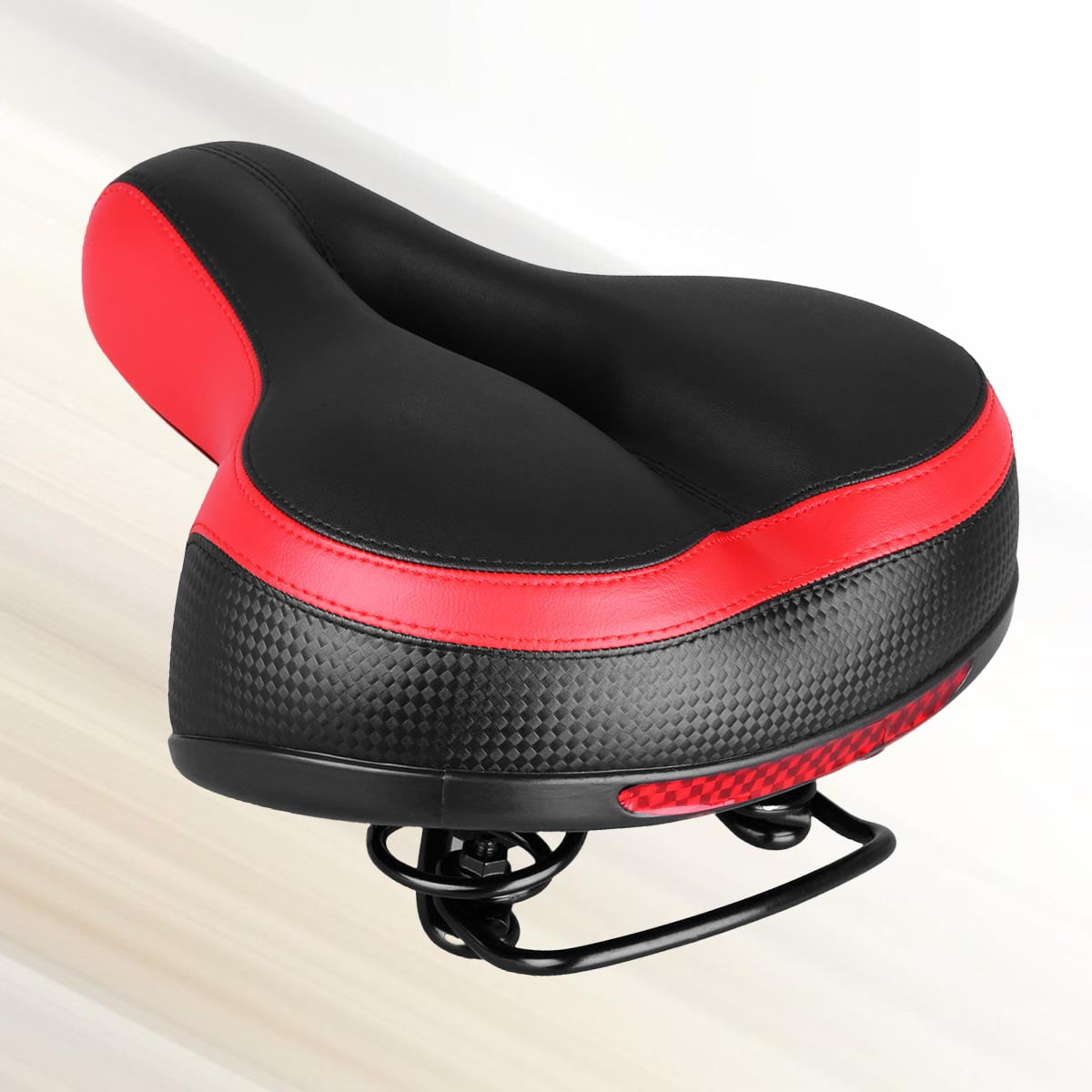 Spring Saddle Worgeous Reflective Bike Saddle with Spring Suspension for Mountain ...