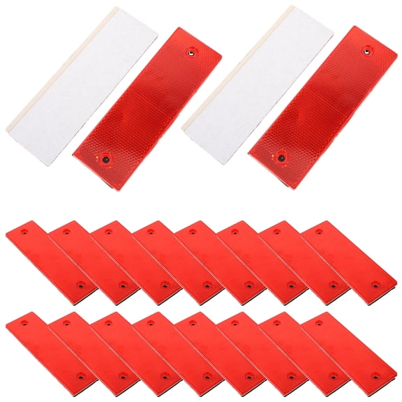 Worgeous Reflective Stickers for Cars with Excellent Warning Effect Night Safety Red Plastic 50 pcs