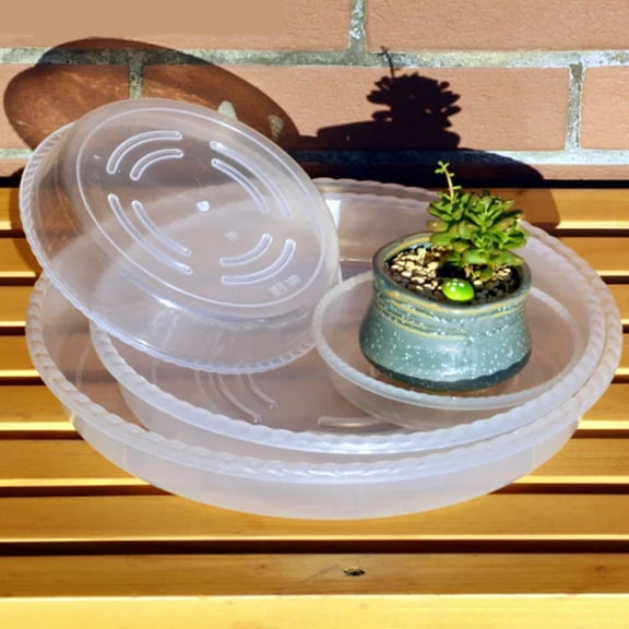 Worgeous Resin Plant Pot Saucer for Cactus and Succulents with Water Tray 20pcs Transparent