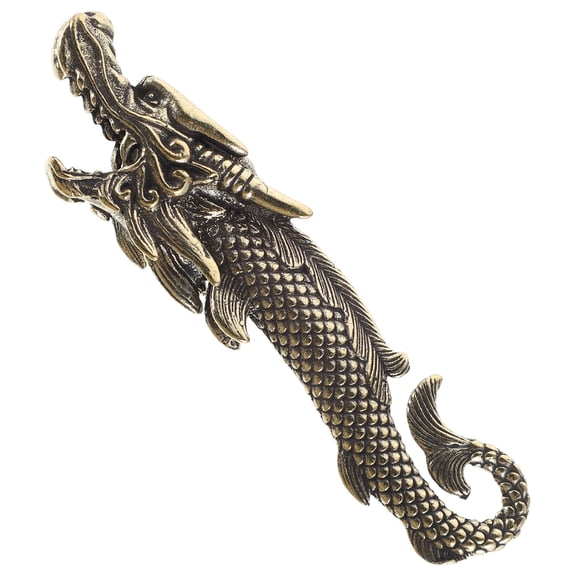 Worgeous Retro Brass Fish Dragon Bottle Opener Chinese Vintage Bottle Cap Opening Tool Ideal For Soda Beer Cap Removal Vintage Bar Ornaments Accessories