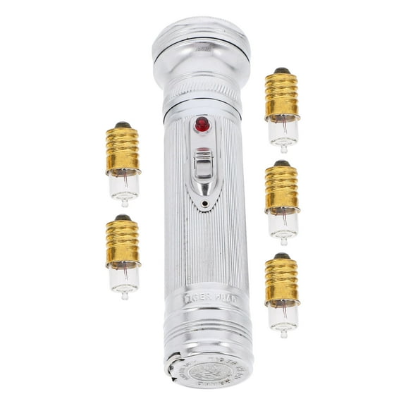 Worgeous Retro Camping Flashlight Brass Flashlight Vintage Portable Torch Old Fashioned Torch Classic LED Torch for Outdoor Adventures and Home Use