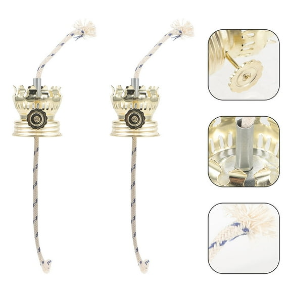 Worgeous Retro Style Oil Lamp Burner Metal Kerosene Oil Lamp Parts for Adults Vintage Themed Parties