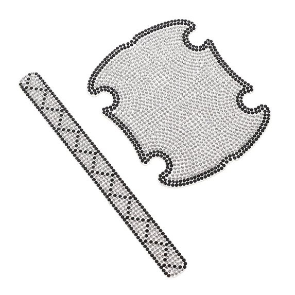 Worgeous Rhinestone Car Handle Sticker Cover Accessories for Door Bowl Protector Black
