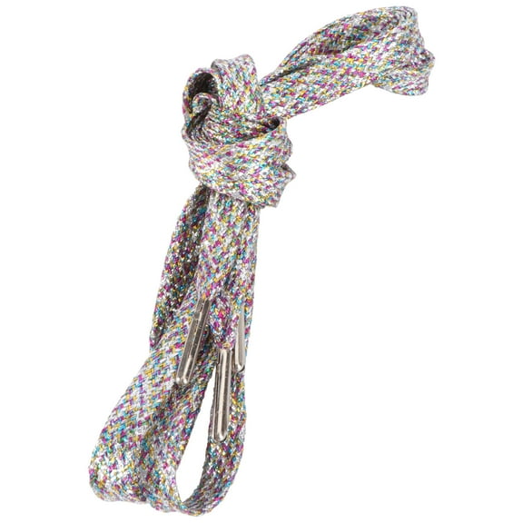 Worgeous Ribbon Tie Colorful Shoelaces Shoelaces for Eyelets Child 120x1cm Silver