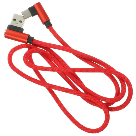 Worgeous Right Angle Typec Cable with Metal Housing for Fast Charging and Data Transfer 90 Degree Design 1M Red