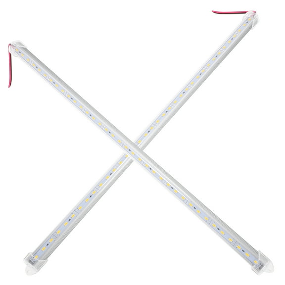 RENACLIPY 2-Pack Warm White 3000K LED Bar Lights 12V DC Aluminum Decorative Lighting for Home and Office Use