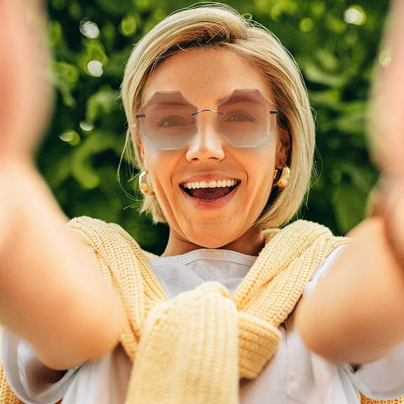 Worgeous Rimless Glasses Frameless Sunglasses for Women and Men 1 Set Festival Party Costume Props