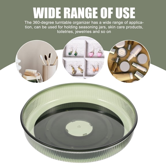 Worgeous Rotating Turntable Organizer Kitchen Rotating Spice Jar Rack Desktop Cosmetic Tray