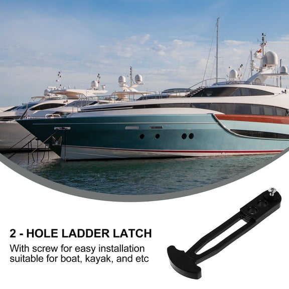 SWETRACE Black Rubber Yacht Storage Clip with Screw Fastener, Boat Clamp for Kayaks, Canoes, and Marine Equipment