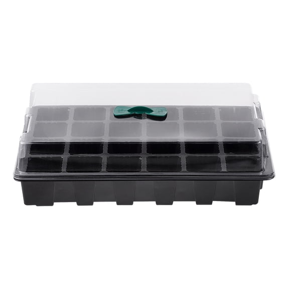 Worgeous Propagation Station Growing Trays Black 3Pcs 14.34x9.04x2.75in Plastic