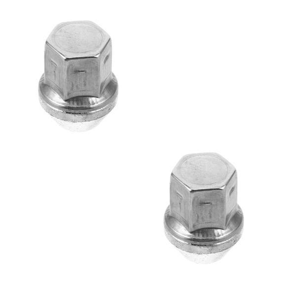 Worgeous Set of 2 Hub Nut Wheel Vehicle Accessory Locking Tires Silver