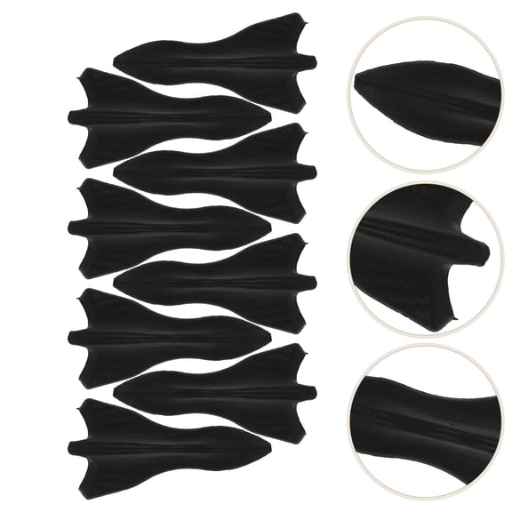 Worgeous Shark Fin Car Roof Decoration Spoiler Ornament for Exterior Car Decor Black ABS Material 10pcs