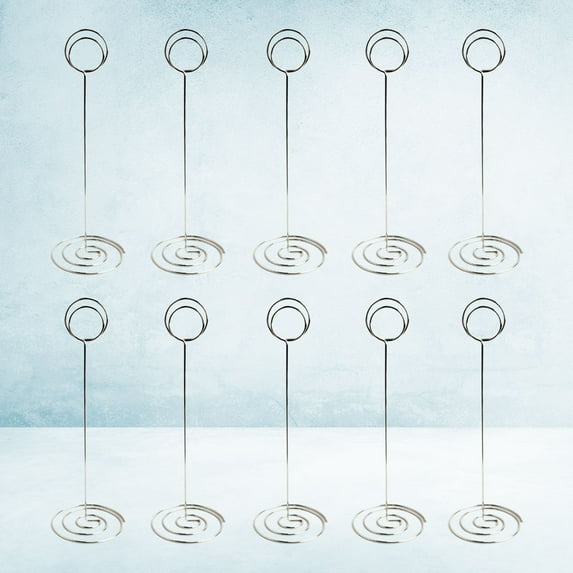 Worgeous Silver Iron Memo Holder for Decoration Perfect for Wedding Birthday Parties 220mm Round Shape