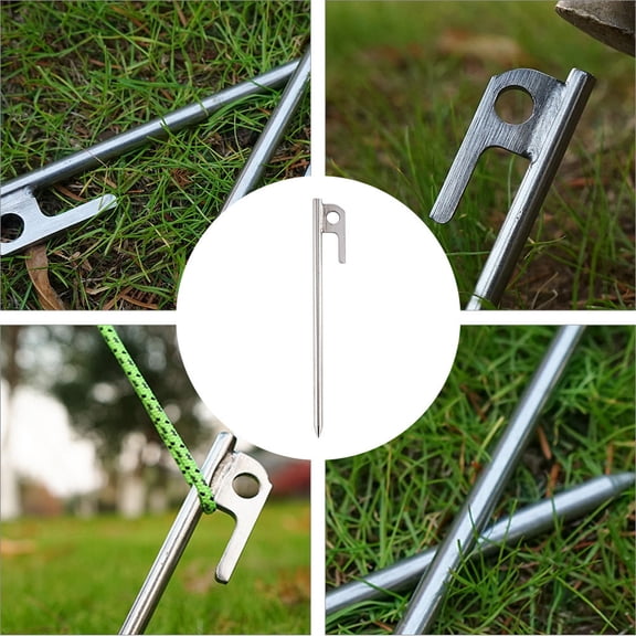 Phenofice Metal Tent Pin Stainless Steel Silver 1Pack