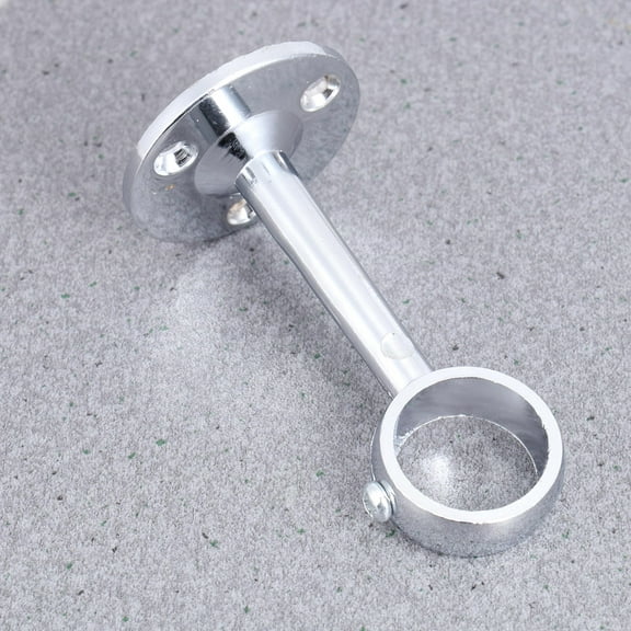 Worgeous Silver Zinc Alloy Hanging Rod Support for Closet Heavy Duty Wardrobe Rail Hanger 25MM