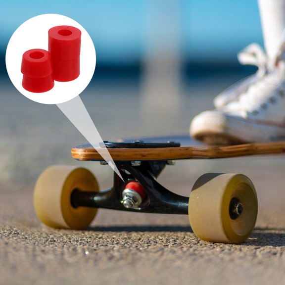 Worgeous Skateboard Bushings Soft Round Shape 4Pcs For Vibration Reduction Stability Enhancement