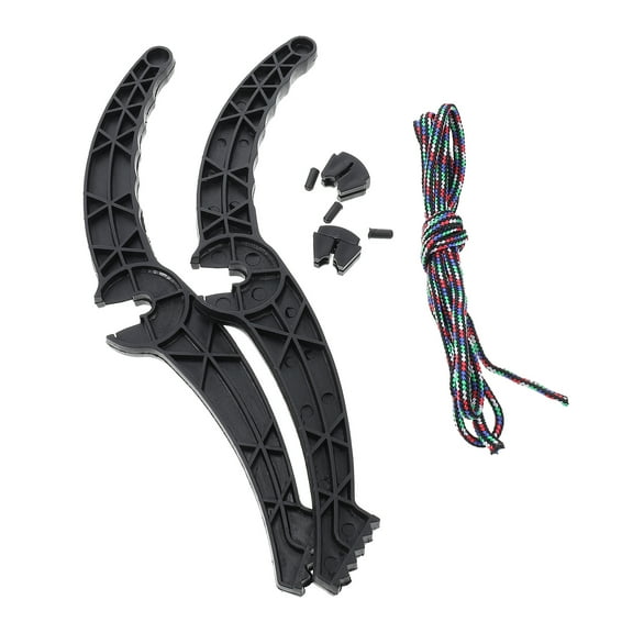 Worgeous  Ski Brake Handle Mountain Snow Sleds Lever Snowboard Pads Man Black