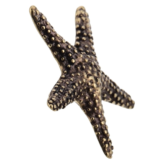 Worgeous Small Brass Metal Sea Star Statue Ornament Animal Figurines Figurine House Office Decoration Sand Table Car Decor Accessories Golden