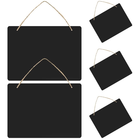 Worgeous Small Chalkboard Sign for Writing Use with Durable Wood Material and Black Color 5 Pieces