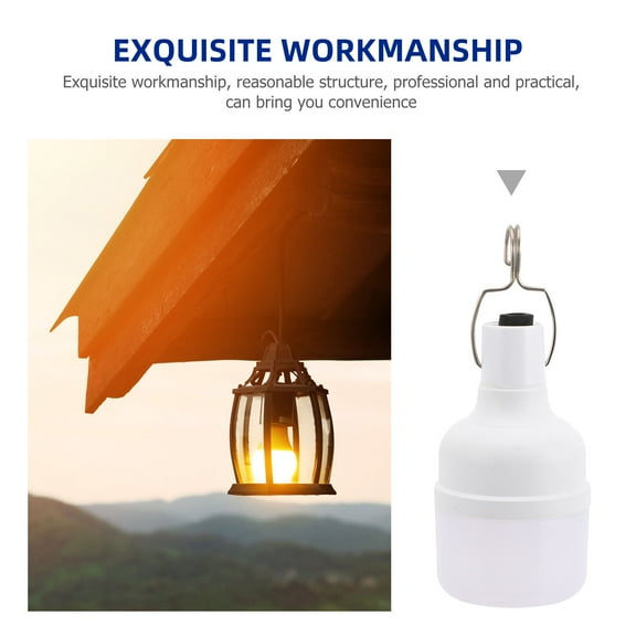 Worgeous Solar Light Bulb Garden Lights Powered Globe Outdoor Camping Lantern White