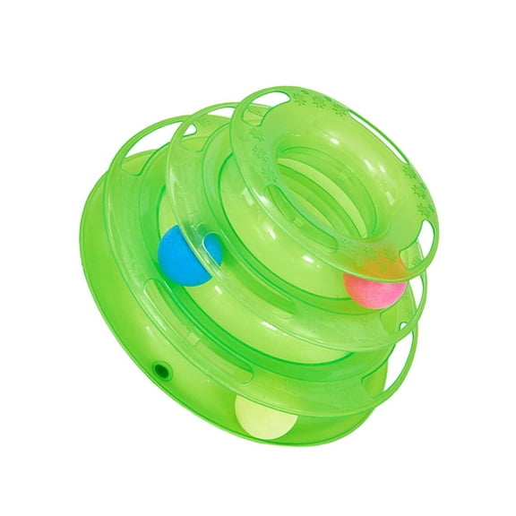 Worgeous Spinner Cat Toy Interactive Wheel Fitness Green
