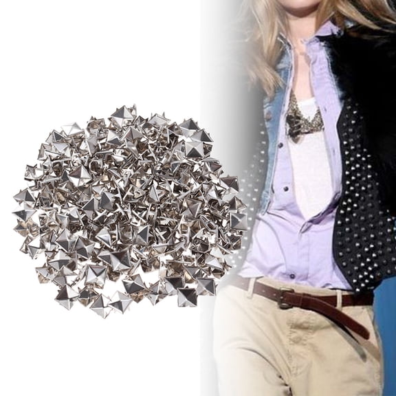 Worgeous Rivet Metal Studs in Silver Steel for DIY Punk Shoes and Clothing Accessories 200pcs