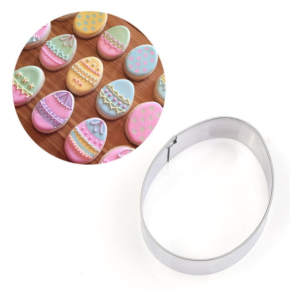 Stainless Steel Egg Shape Cookie Cutter Molds for DIY Chocolate and Baking 1 Set